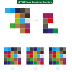 IQ TEST - Figure Completion Questions, Visual Intelligence Test