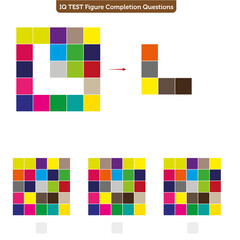 IQ TEST - Figure Completion Questions, Visual Intelligence Test