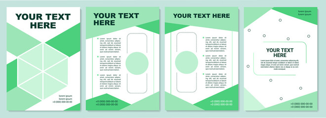 Empty geometric brochure template. Multipurpose sections with copyspace. Flyer, booklet, leaflet print, cover design with text space. Vector layouts for magazines, annual reports, advertising posters