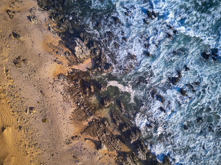 Aerial view of the Indian ocean