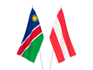 Republic of Namibia and Austria flags