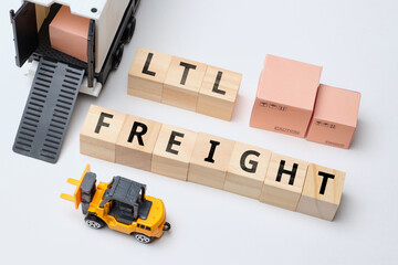 Concept Courier Industry Term Less than Truck Load. LTL Freight