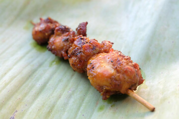 Grilled Chicken on banana leaf