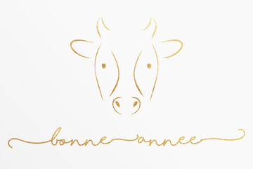 2020 - Bonne année - nouvel an chinois année du bœuf de métal- happy new year