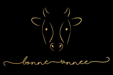 2020 - Bonne année - nouvel an chinois année du bœuf de métal- happy new year