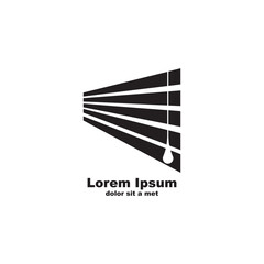 Curtains logo icon design template Vector illustration.
