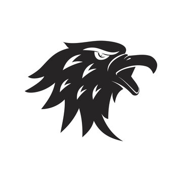 eagle Head character sport mascot Design Template Isolated