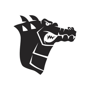 Crocodile Head mascot sport design Template Isolated