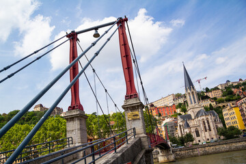 Saint George bridge in Lyon