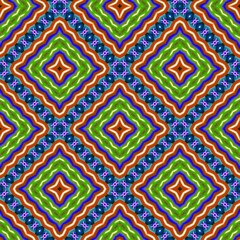 Seamless pattern with symmetric geometric ornament.
