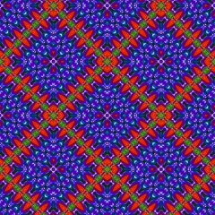 Seamless pattern with symmetric geometric ornament.
