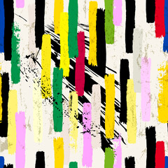 seamless abstract background composition, with stripes, paint strokes and splashes, grungy