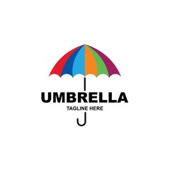 Umbrella logo icon design template vector 
