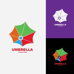 Umbrella logo icon design template vector 
