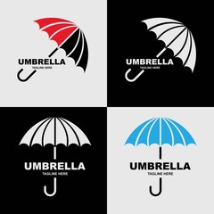 Umbrella logo icon design template vector 
