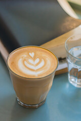 Morning coffee latte.