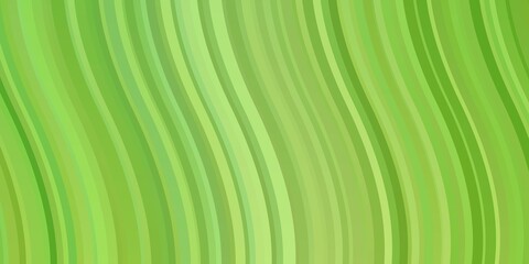 Light Green vector pattern with curves.