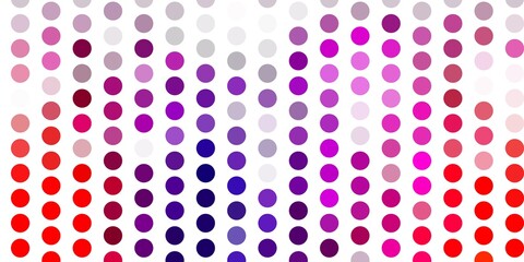 Light pink, red vector pattern with spheres.