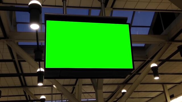 Green billboard for your ad inside YVR airport