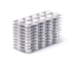 Stack of pills blister packs