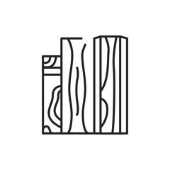 Wood and wood materials color line icon. Pictogram for web page, mobile app, promo.