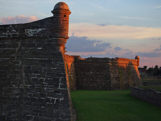 Castillo de San Marcos Fort at Sunset View I. 