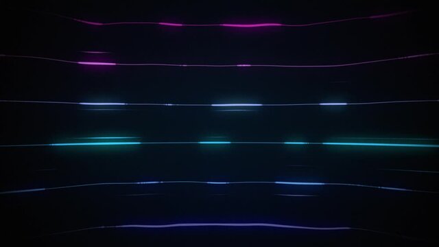 Abstract Glowing Lines Fx Background Loop/ 4k animation of an abstract background with glowing lines flowing and seamless looping