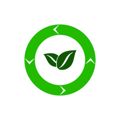 Eco icon, arrow recycling icon 