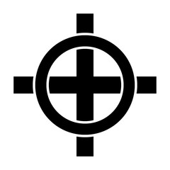 Celtic cross icon on white.