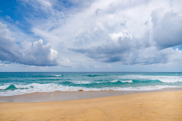 Beautiful sea Sunny landscape on the beach.