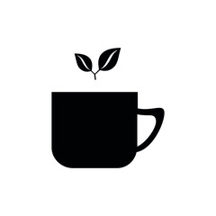 Tea, coffe cup icon glyph illustration