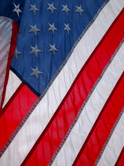 Closeup Of The American Flag Vertical 