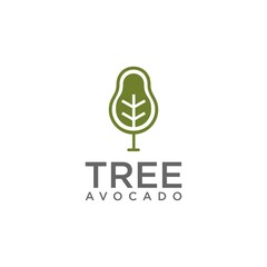 Vector Logo Design Tree Avocado