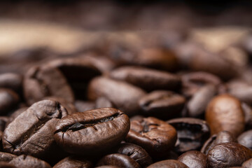 close up of coffee beans