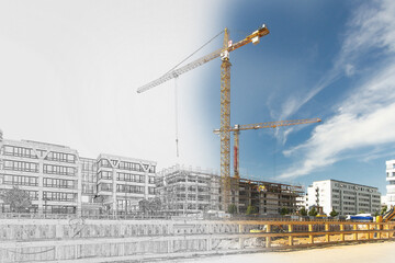 Plan Neubau neues Wohnviertel - 402322557