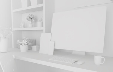 responsive devices on white home office
