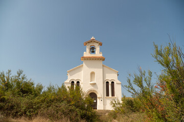 dax, beach, dessert isolated, landes, basque country, dune grass, dunes, church, church building, ocean, beauty, summer, hiking, blue, desert, holiday, sun, people, france, background, landscape, clou