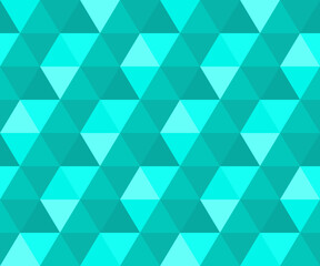 Triangle with green palette and green color, seamless pattern of vector background.