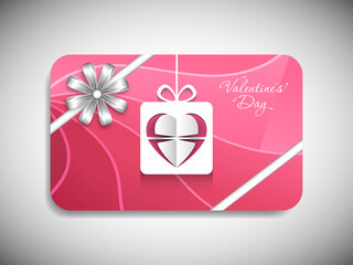 Gift card of Valentine's Day with beautiful calligraphy.