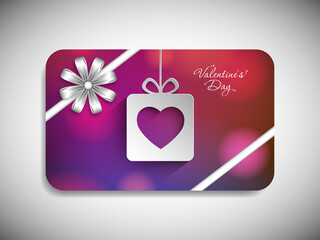 Gift card of Valentine's Day with beautiful calligraphy.