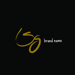 Obraz premium SS S S Initial Handwriting or Handwritten Logo for Identity. Logo with Signature and Hand Drawn Style.
