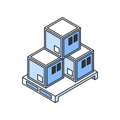 Fototapeta premium Isometric Parcel Illustration