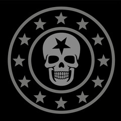 military emblem with skull and knife,grunge vintage design t shirts