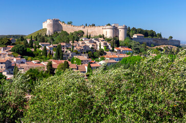 Fototapeta na wymiar Avignon. The ancient wall of the abbey of St. Andrew.