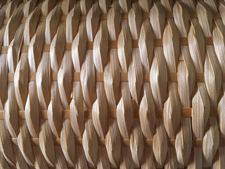 Close up hand craft of bamboo texture and background