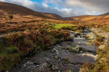 River Dargle, Glensoulan Valley, close to powerscourt waterfall, Wicklow way, Ireland. Europe 2020