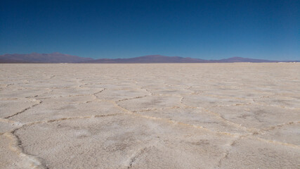 landscape in the salt desert