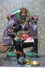Beautiful view of the idol of Kaal Bhairav ​​Baba in Rajasthan