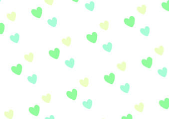 緑 ハート模様 背景 イラスト 他のカラーもあります