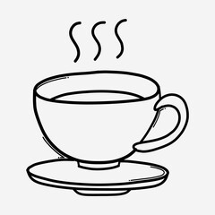 Coffee cup doodle vector icon. Drawing sketch illustration hand drawn line eps10